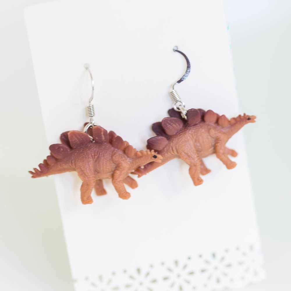 Stegosaurus Spirit Animal Earrings